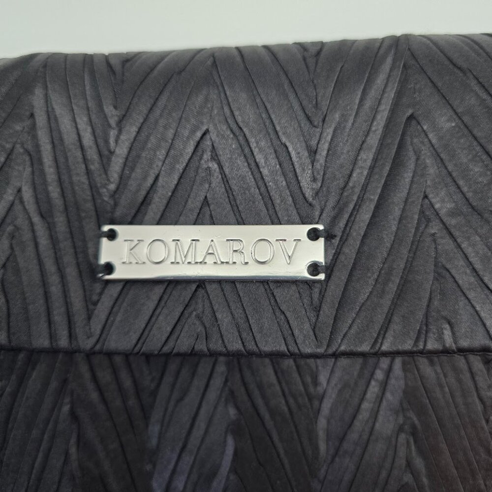Komarov Textured Fabric Clutch Purse - Black - EUC - Picture 6 of 7